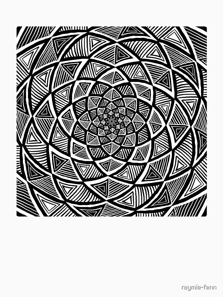 Mandala 16 - black and white by raymie-fenn