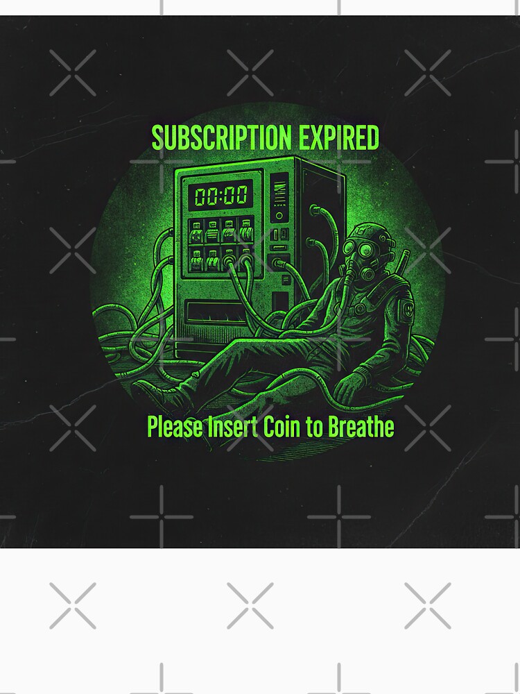 Retro-Futuristic Subscription Economy Dystopian Satire by SavinMercantile