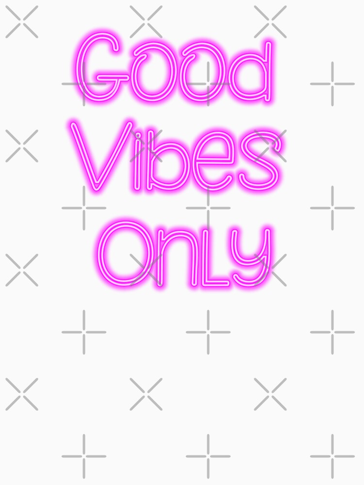 Good vibes only neon on brick wall by AnnArtshock
