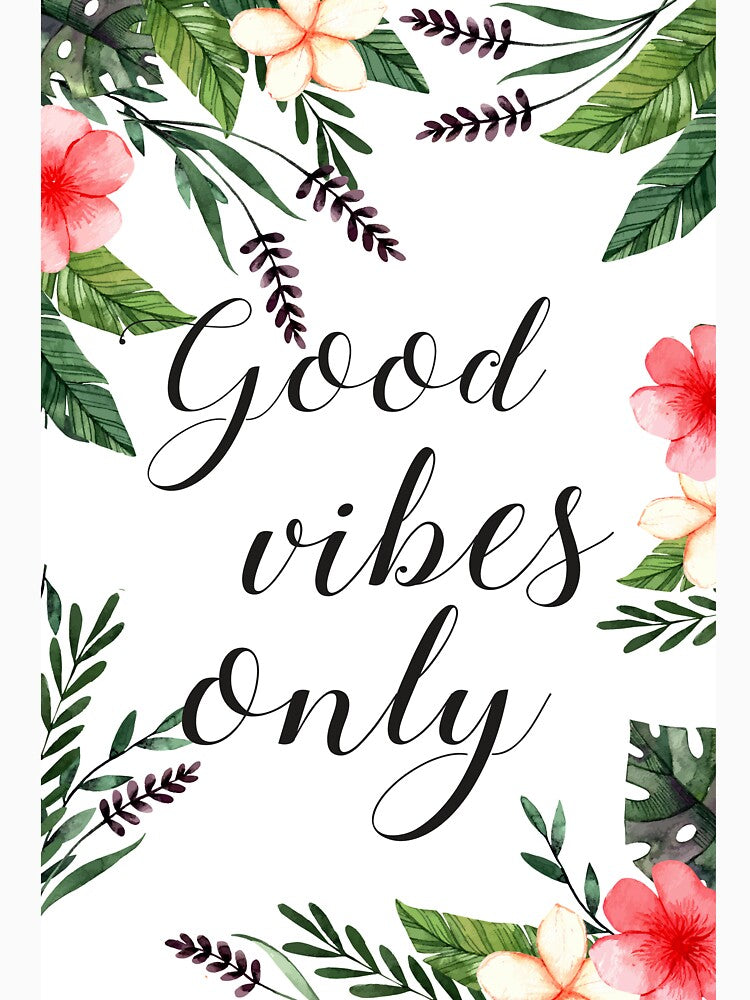 good vibes leaf pattern by artbundleindia