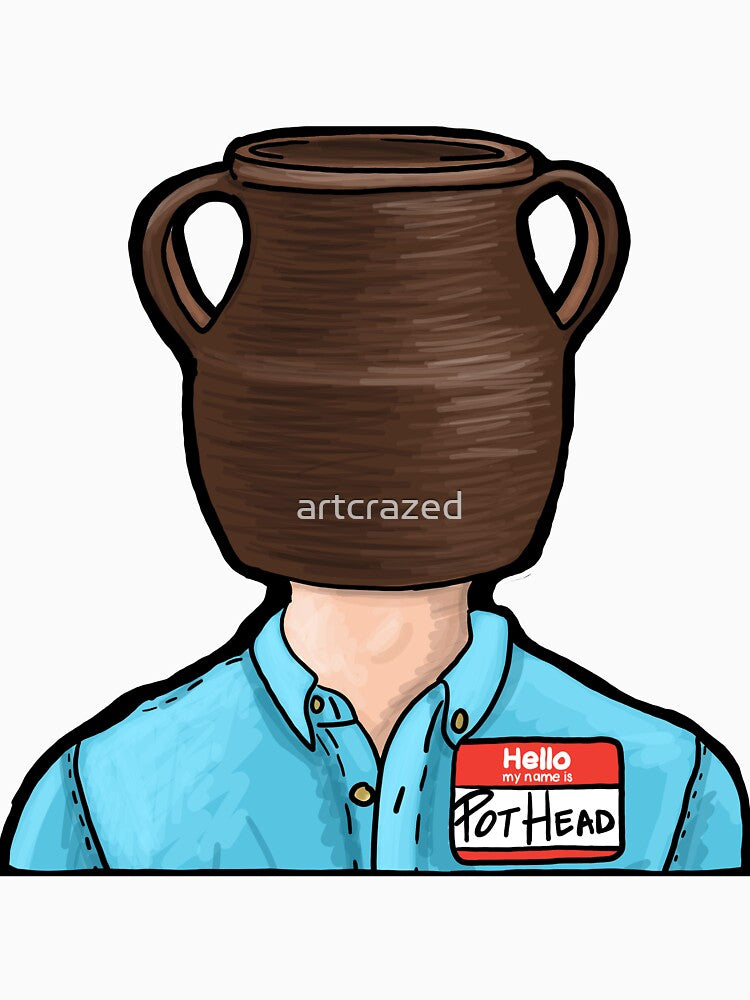 Pot Head Pottery Clay Artist Sticker by artcrazed