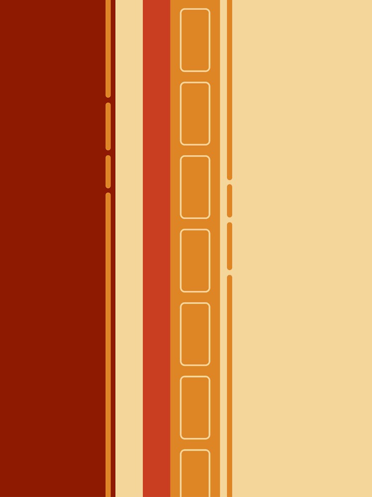 Vintage Burnt Orange Abstract Stripes by PatternDesign01