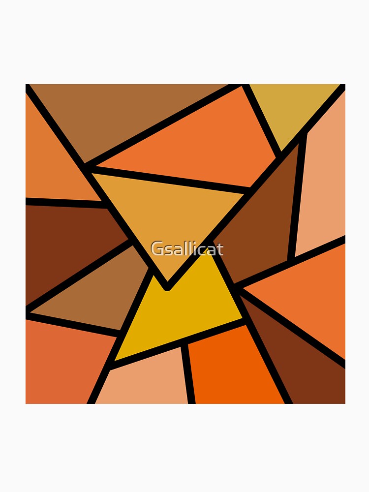 Geometric Stained Glass In Neutral Tones by Gsallicat