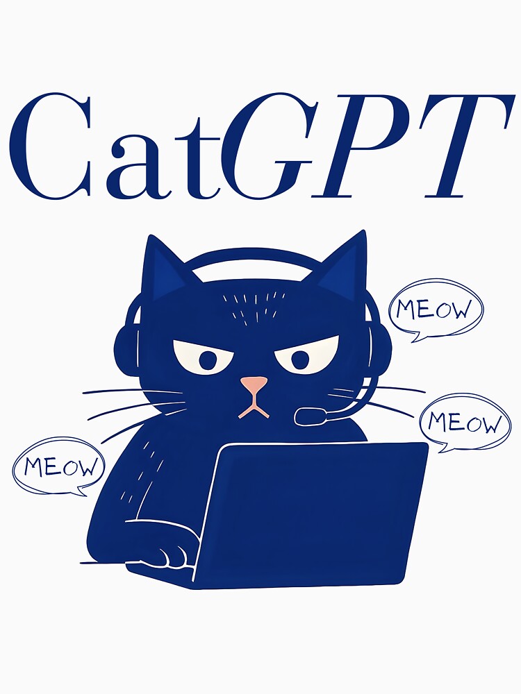 CatGPT – Funny Cat AI Meme for Tech Nerds and Developers by Honominu