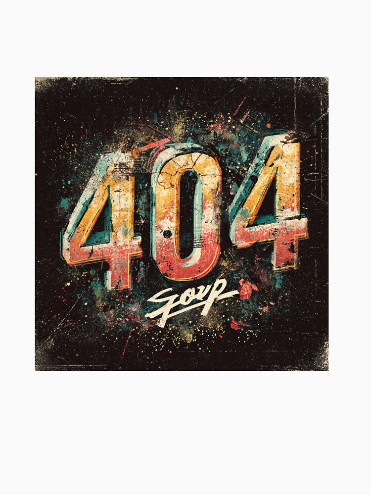 404 Error Glitch Art | Neon City Design by KANALab