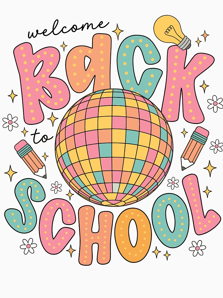 Groovy Disco Ball Back to School Kids Teacher by KroghDs
