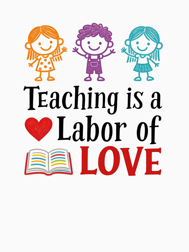 Teaching Is a Labor of Love – Cute Kids Classroom Appreciation Design by truongloc246