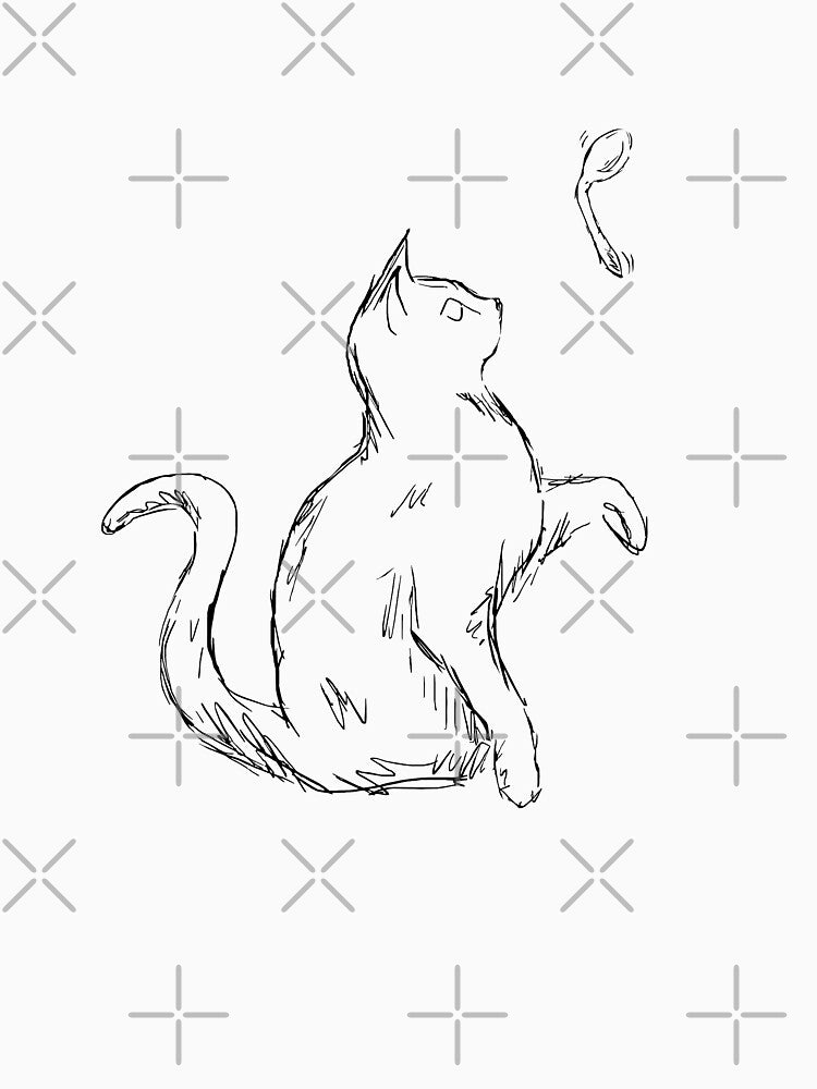 The Glitching Cat and the Non-Existent Spoon by lemonoclefox