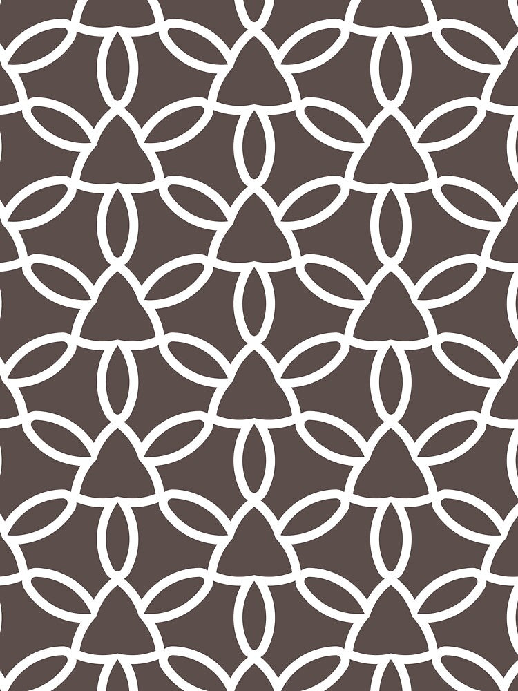 Dark Brown and White Tessellation Line Pattern 32 Pairs DE 2022 Popular Color Nomad DET697 by ColorOfTheYears
