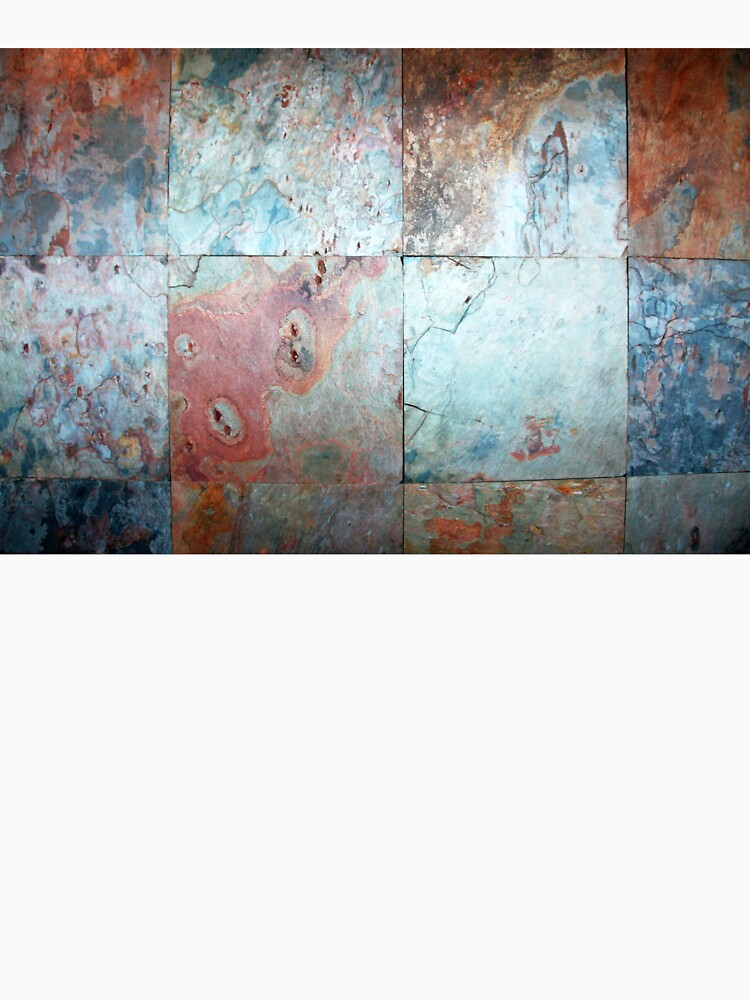 Tiles in Rust Grey Earth Tones Background by Sharon Schwalbe