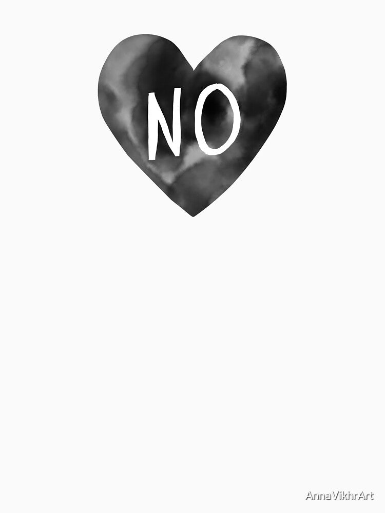 No Heart — Sassy Monochrome Statement by AnnaVikhrArt
