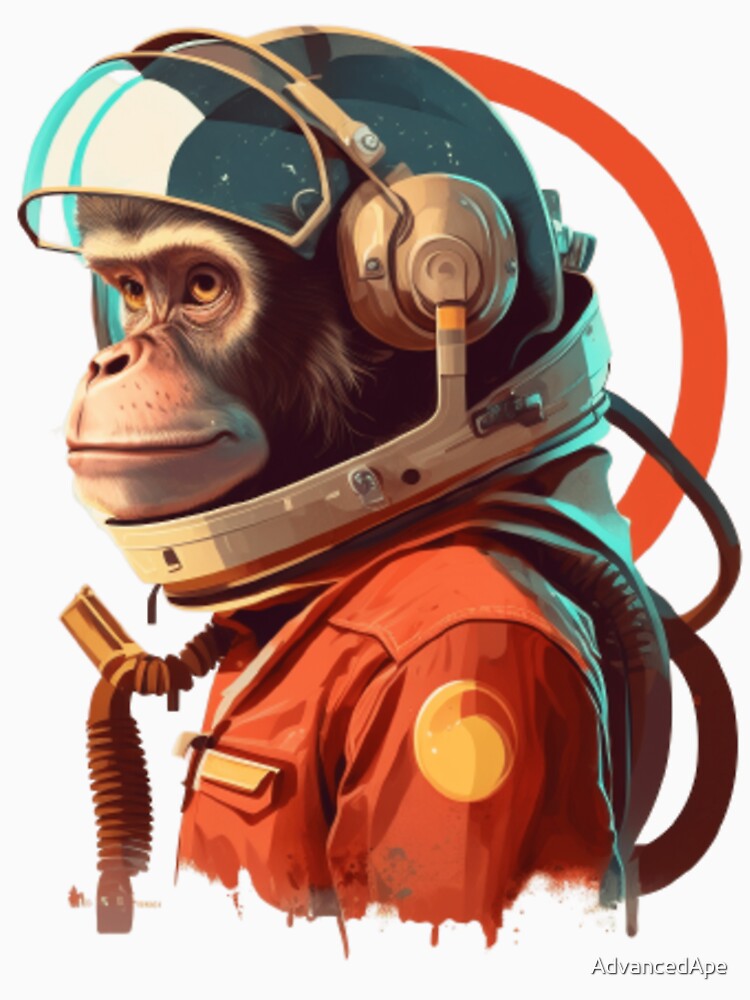 Retro Space Monkey by AdvancedApe