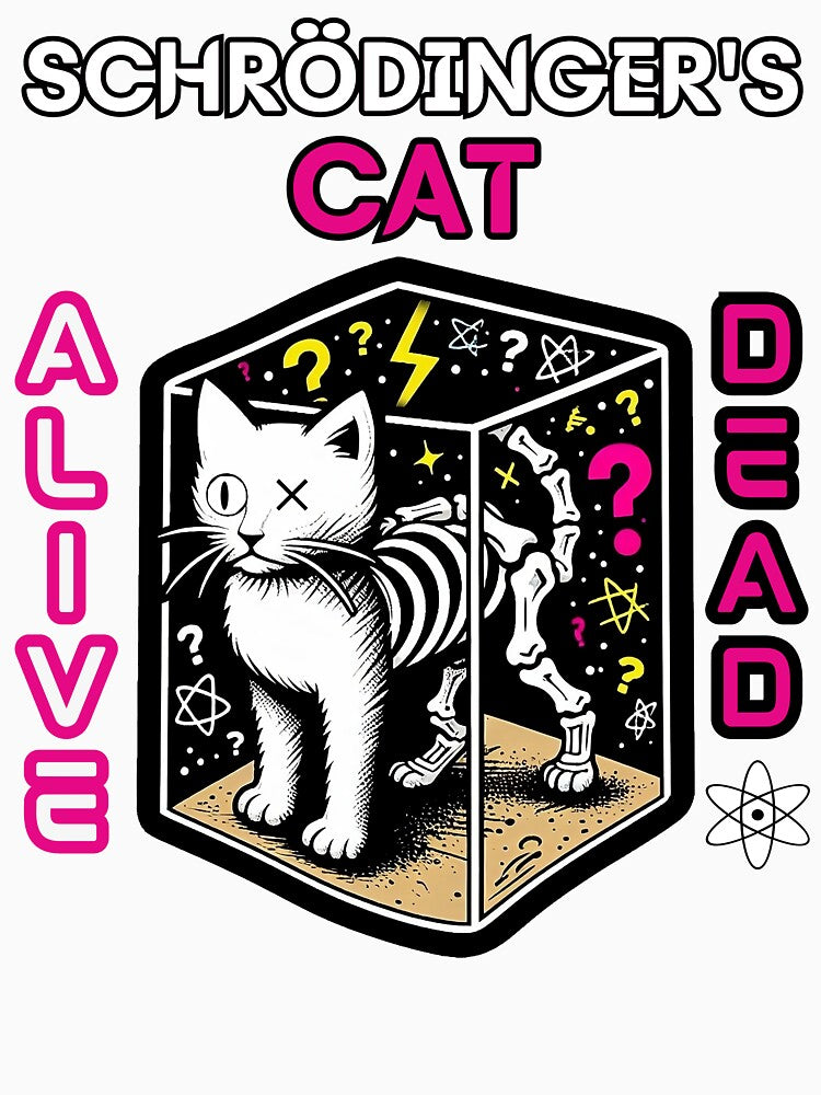 Schrödinger's Cat Quantum Superposition Paradox Design by Nabucodonoshop