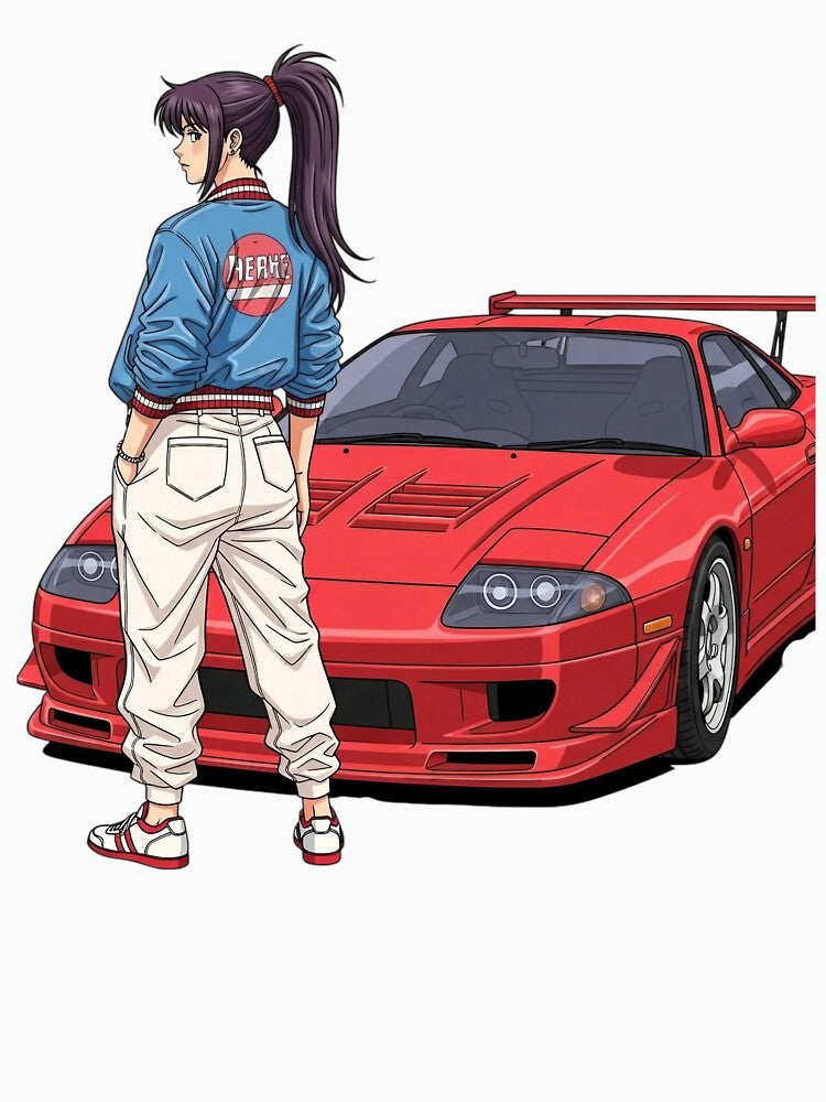 Anime Girl JDM Car Art by Pixel-Perfecto