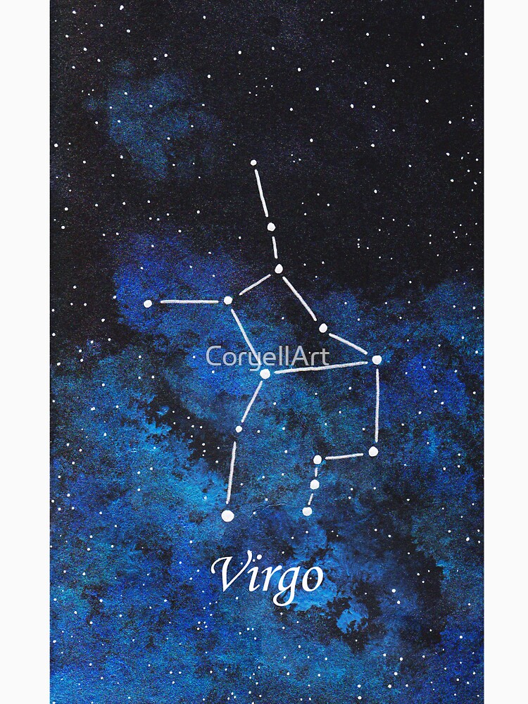 Virgo Zodiac Sign Space Painting by CoryellArt