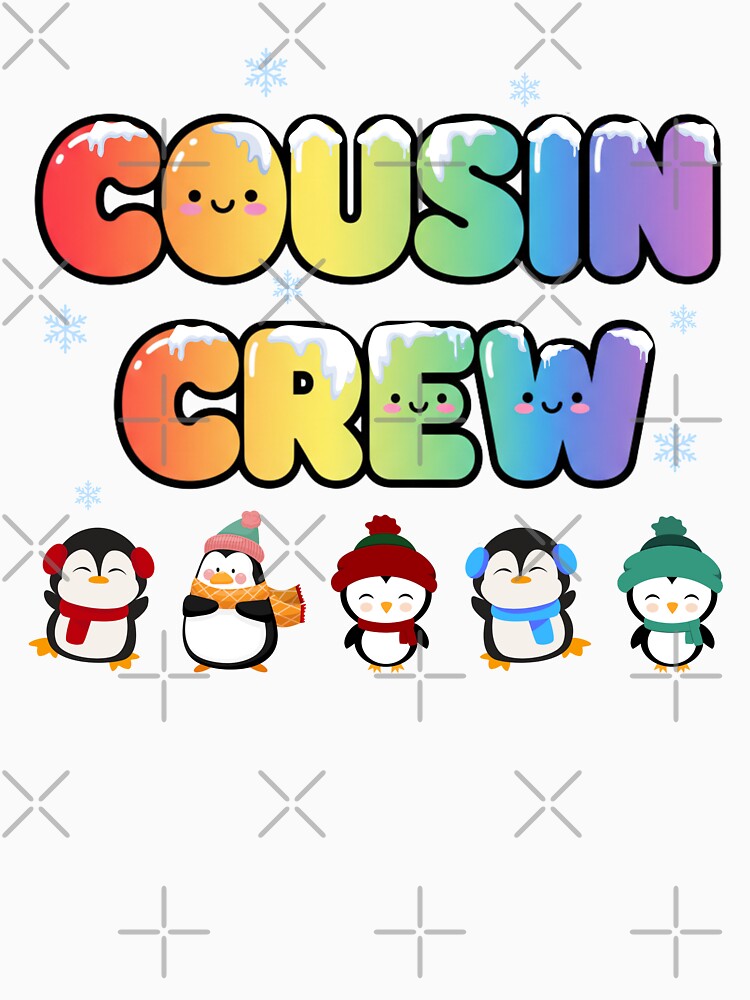 Cousin Crew Christmas Penguins T-Shirt – Cute Penguin & Snowflake Matching Tee by Happy'CLICK'