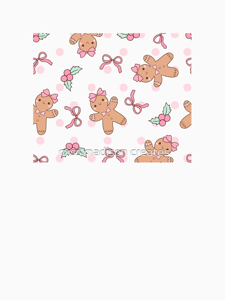 pastel gingerbread christmas pattern by miss madison creates