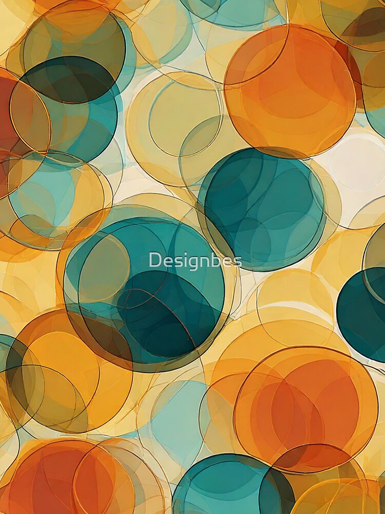 Retro Overlapping Circles by Designbes