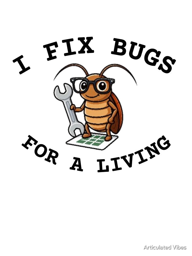 Funny Bug Fixer Cartoon Art by Articulated Vibes