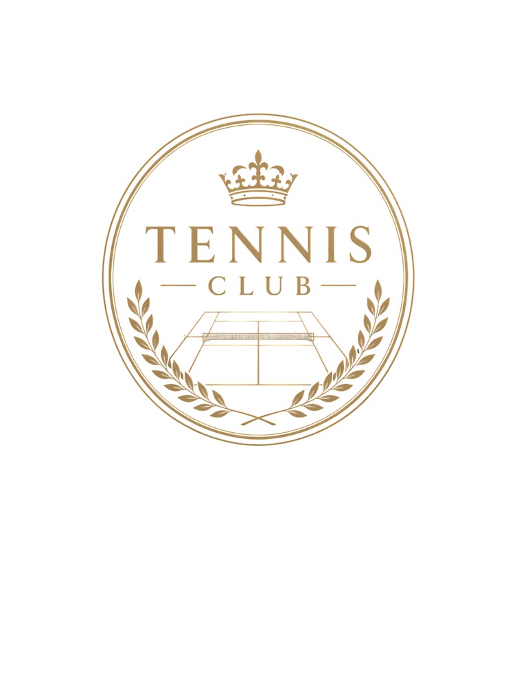 Vintage Tennis Club Gold Crest Luxury Preppy Aesthetic by BeataPrint