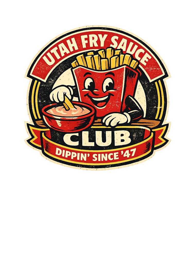 Utah Fry Sauce Club Retro Mascot by Dresut