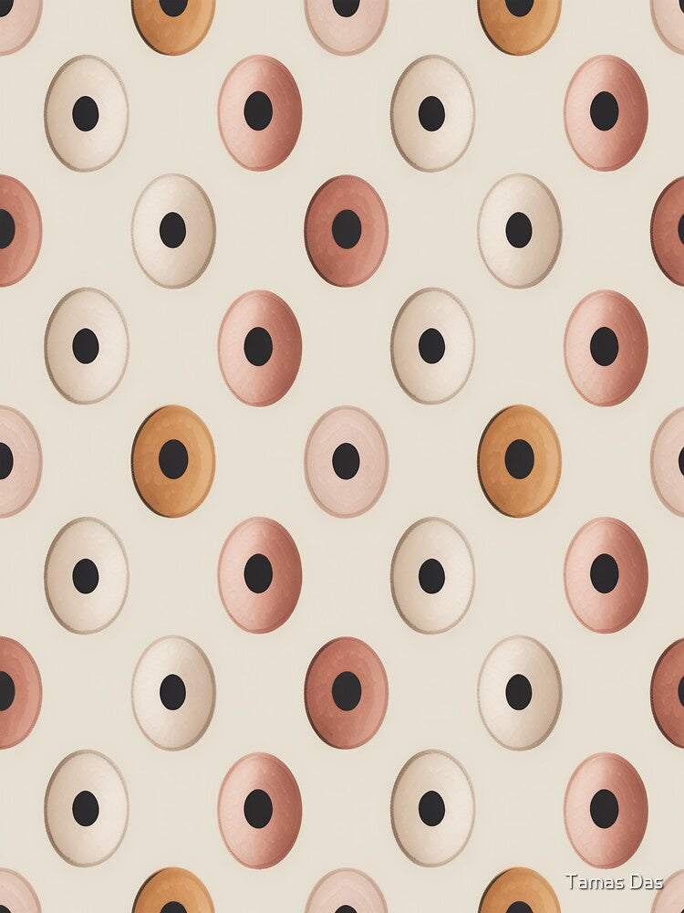 Organic Polka Dot Pattern – Scandinavian Minimalist Hand-Painted Design by Tamas Das