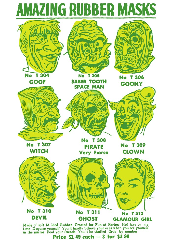 vintage halloween masks by Scott Banks