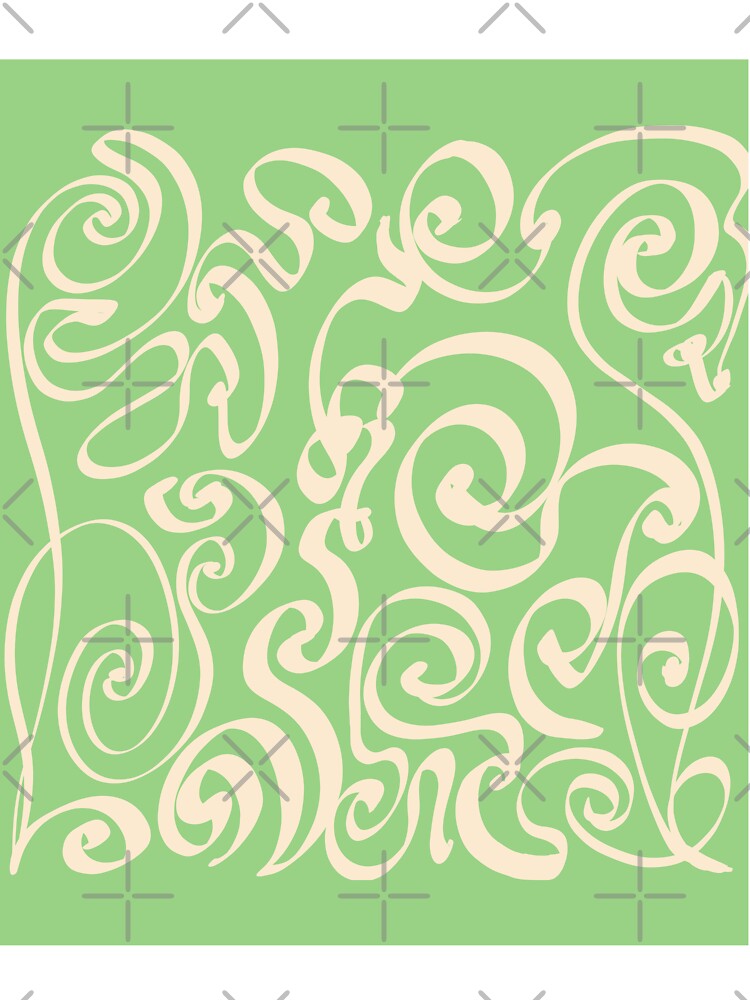 Mint Abstract Oriental Lines by MaiZephyr