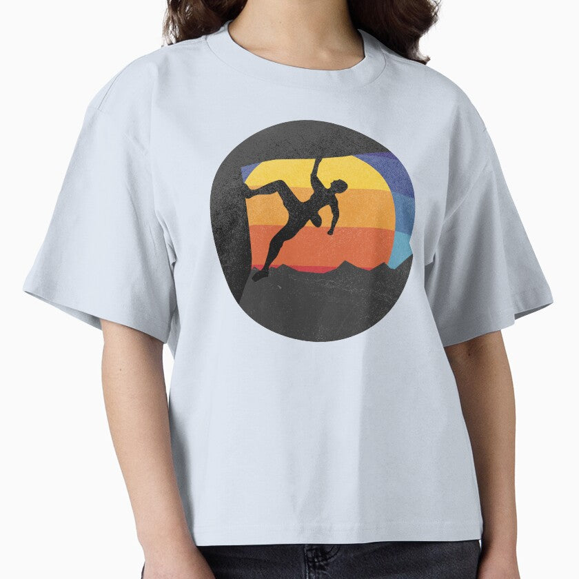 Retro Free Solo Climbing Tee by Ian King