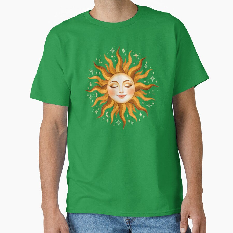 Celestial Sun Face Vintage Boho Art Sticker by LinaDesign Store