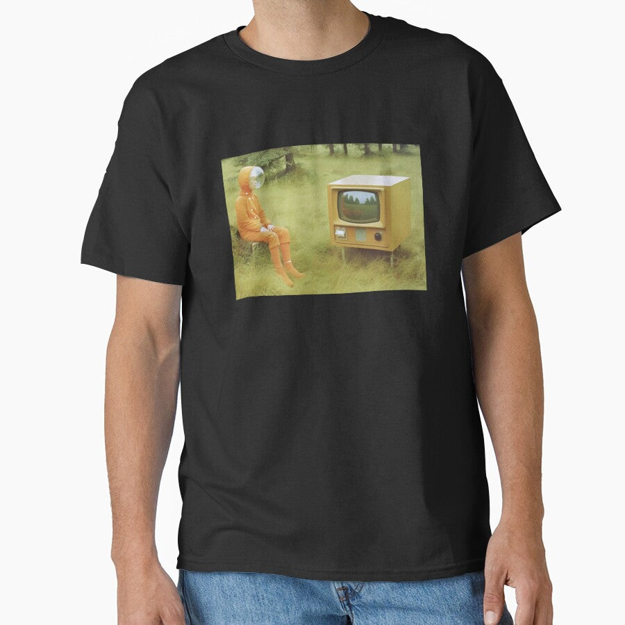 Retro Astronaut and Vintage TV in Field by Dragonmotor Media