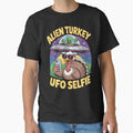 Alien Turkey UFO Selfie Funny Christmas Gift Idea by SkymarArt