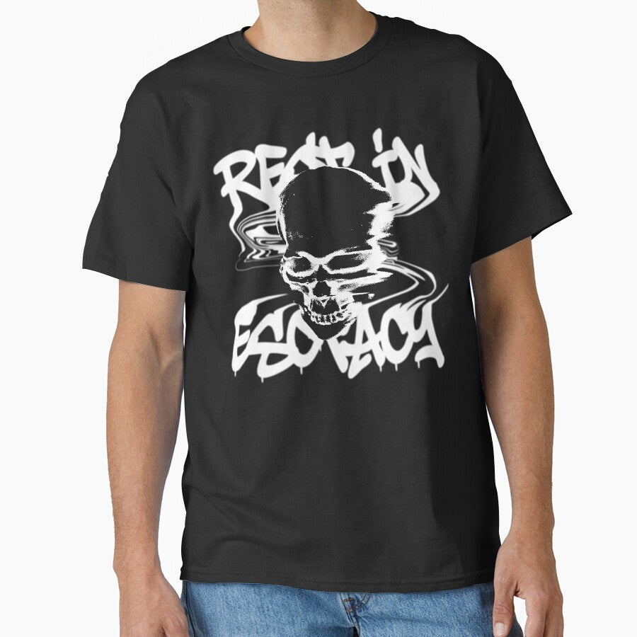 Rest In Ecstasy – Distorted Skull Graffiti Streetwear Design by Never Satisifed AU