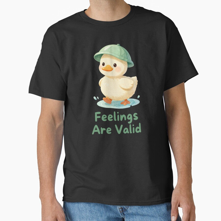 Feelings Are Valid | Cute Cat Mental Health Affirmation Sticker | Self Love Gift | Encouraging Quote Sticker by Davestre Designs