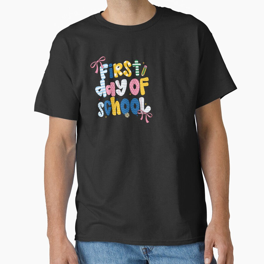 Cute Colorful First Day of School Girls Bow by KroghDs