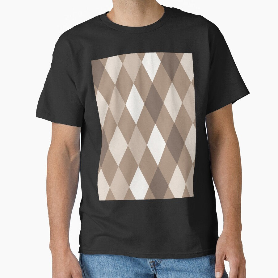 Neutral Earthy Tone Harlequin Diamonds Design 2 by PatternTitan