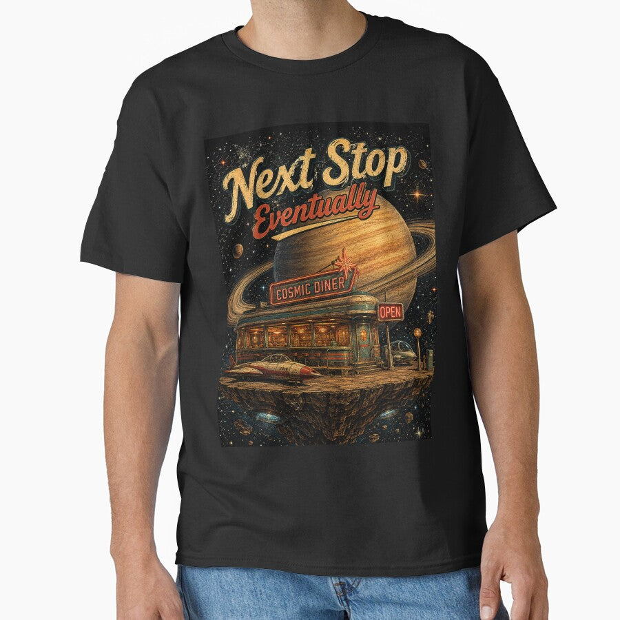 Next Stop Eventually – Retro Cosmic Diner Space Travel by NarpLTD