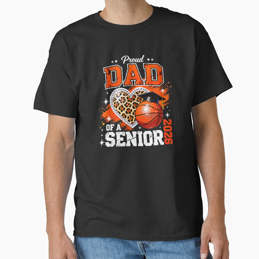 Proud Basketball Dad Celebrating a Senior Class of 2026 with Leopard Style by allistermariam