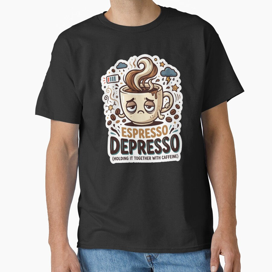 Espresso Depresso Funny Coffee Lover Design by Pixel Analytics
