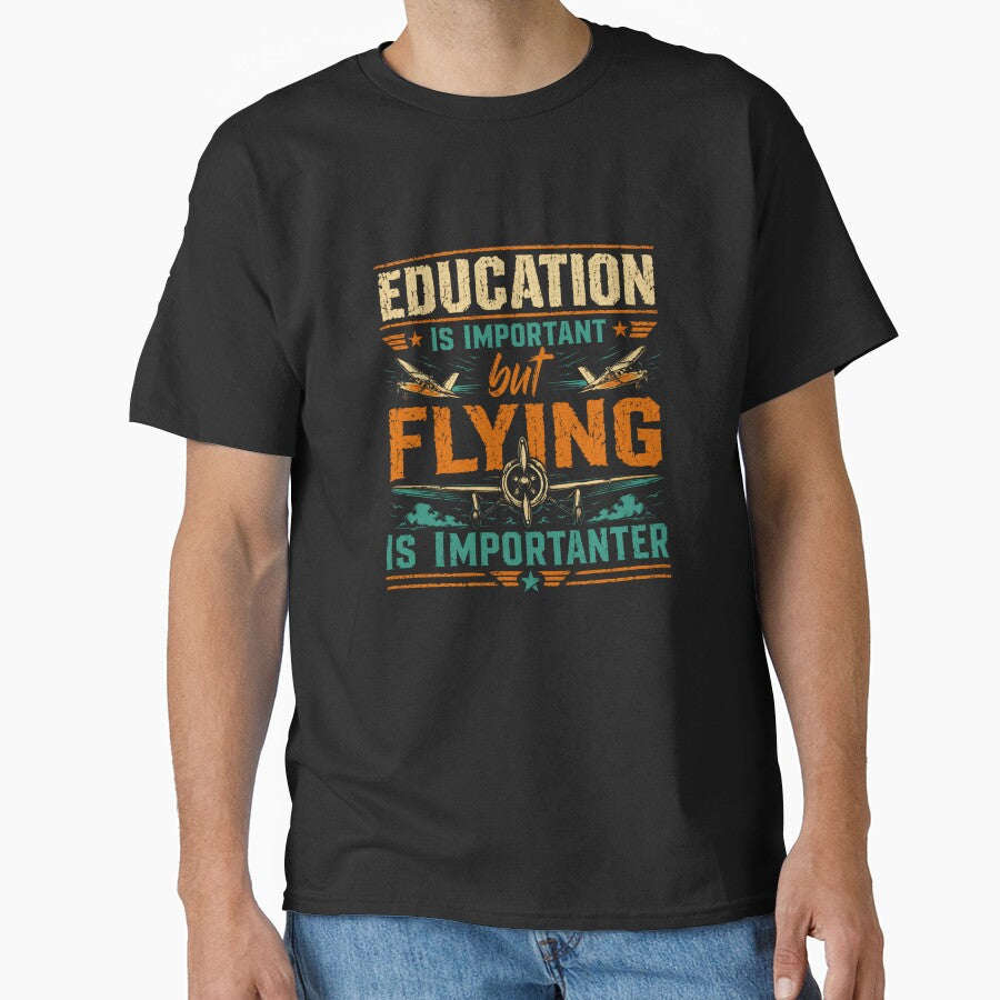 Education Is Important But Flying Is Importanter Aviation Pilot Aviator by HumansStuck12