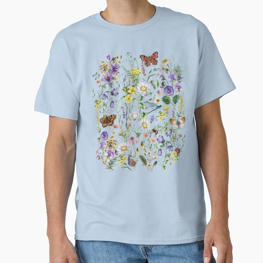 Wild meadows flowers and butterflies by Fairymeshop
