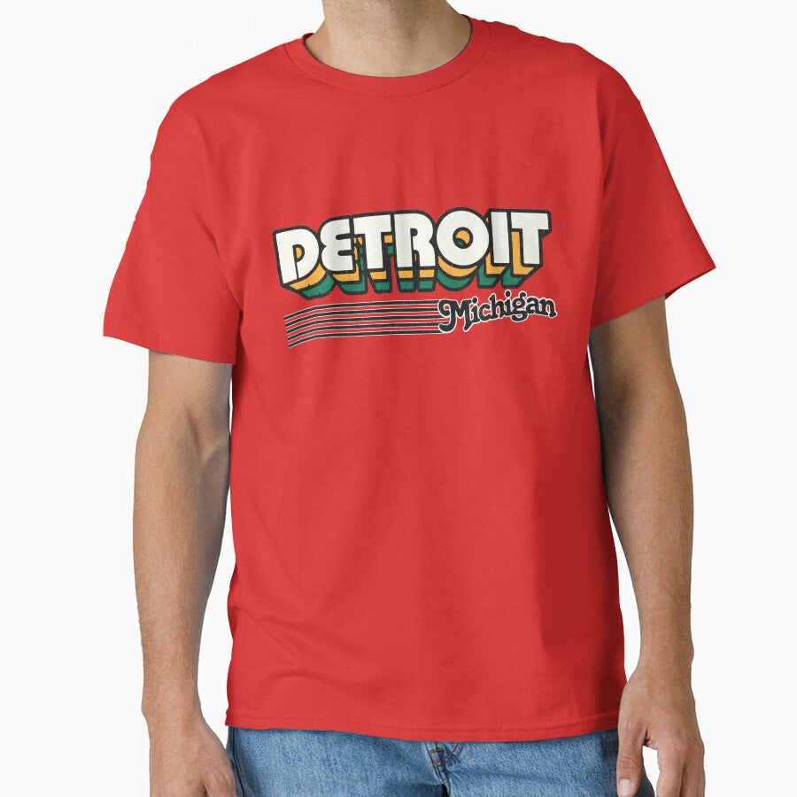 Detroit, Michigan | Retro Stripes by retroready