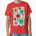 Christmas Floral Burst Pattern – Gold Red Green Holiday Seamless Design by HopeAndHustle
