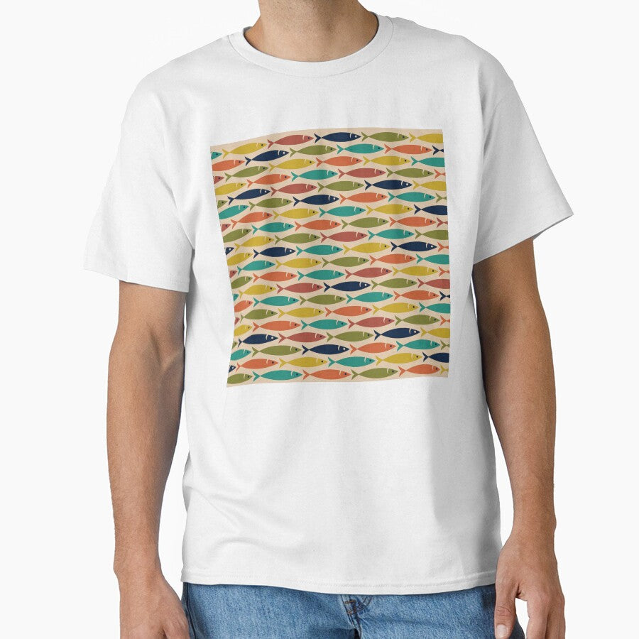 Vintage Fish In Retro 70s & 80s Color Palette by RadiantFoxTees