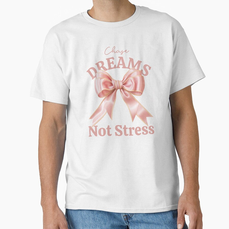 Chase dreams not stress cute pink vintage bow by SoulfulT