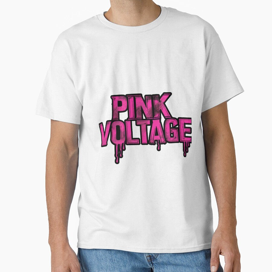 Pink Voltage Neon Drip Streetwear Logo by Pulse404
