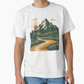 Peaceful Mountain Sunset – Nature Landscape Illustration by Vitanity