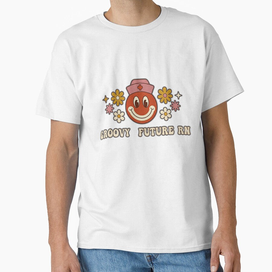 Retro Groovy Student Nurse Smiley Face Future RN by The Niche Lab