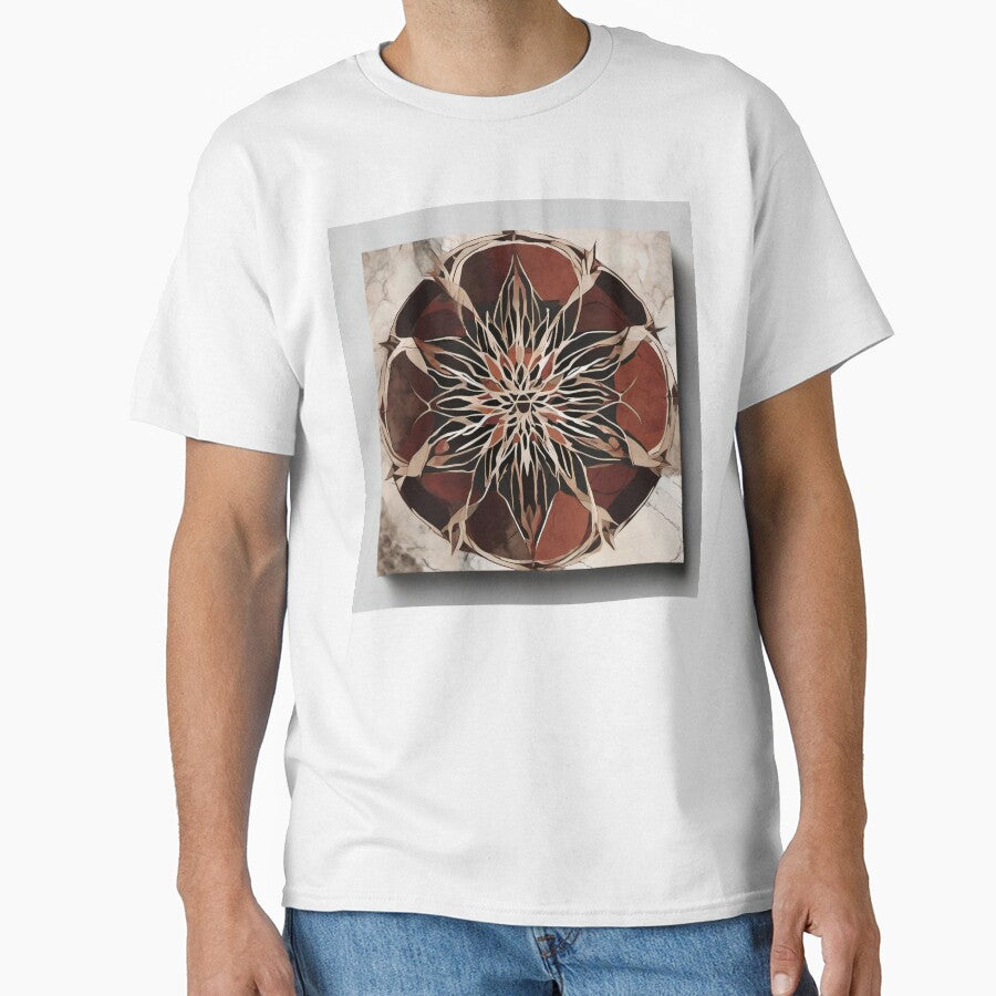 Ember Veil – Radiant Marble Mandala by Solara Meridian Studio