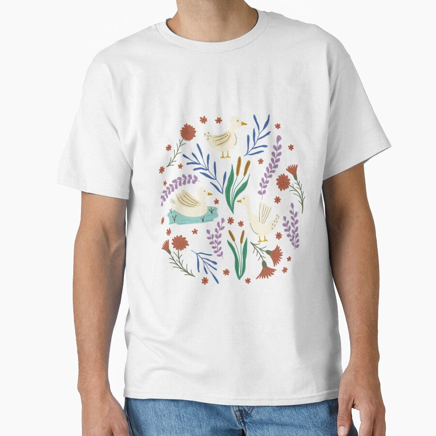 Duck lake in light blue by Illustrated by Nat